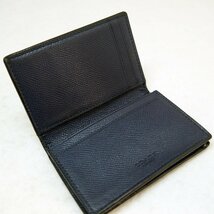 定型外送料無料 USED品・保管品 COACH コーチ F59108 レザー カードケース ネイビー系 名刺入れ ダメージあり 現状品_画像7