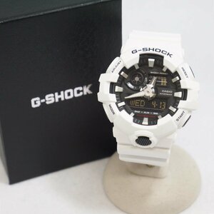 USED良品・保管品 CASIO カシオ G-SHOCK GA-700-7AJF デジアナ 腕時計 ホワイト×ブラック 5522 ケース/取説付き 動作品