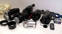 【ジャンク品】 ビデオカメラ5台セット ELMO Single-8 8S-60 CCD-F300 CCD-TR45 CCD-TR705 DVC505 よ_画像1