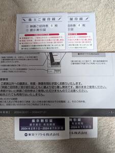 【送料無料】東京テアトル　株主優待　4枚＋8枚綴り 女性名義　24年234月、567月各6枚