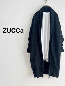 【同梱可】ZUCCa ズッカ ニットカーディガン ロングカーディガン グレー レディースMサイズ