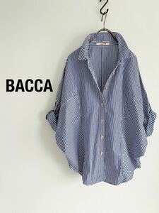 【2点以上で送料無料】BACCA ドルマンストライプシャツ トゥモローランド