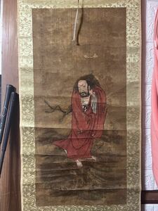 掛軸 掛け軸 仏画 中国画 真作 古画 時代掛軸 中国