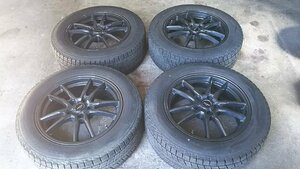 ★名古屋発 中古★再値下げ【引取りOK】225/60R17 ダンロップ ウィンターマックス SJ8 エクストレイル装着 7Jx17 5/114.3 +38 アルミセット