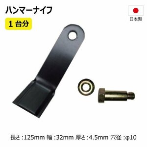 80枚 1台分 バロネス HM95 HM950 ハンマーナイフ ボルトセット ハンマーナイフモア 替え刃 草刈機替刃 日本製 高品質 送料無料