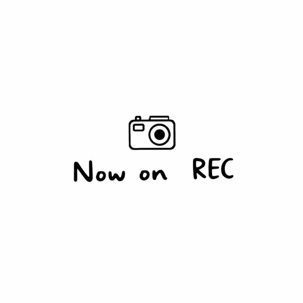 ドラレコ ドライブレコーダー　REC ステッカー　カメラ　撮影 NOW ON REC シンプル　可愛い