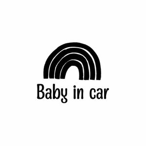 キッズインカー　ベビーインカー　ステッカー　虹　レインボー　おしゃれ　Boho Baby in car Kids in car