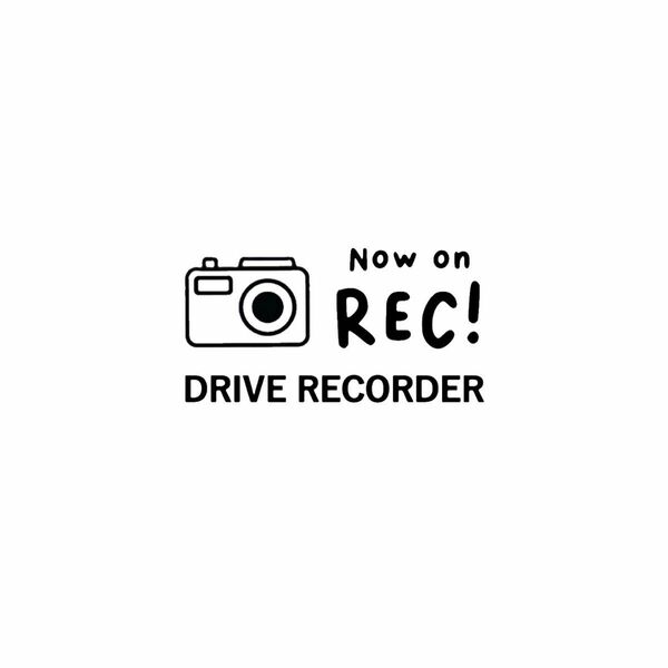 M-029 ドラレコ ステッカー ドライブレコーダー Now on Rec 録画　撮影　カメラ　drive recorder