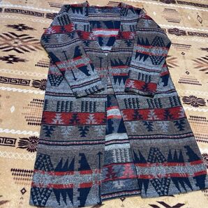 ネイティブ柄のカーディガン サイズ表示M オルティガ☆ ジャケット
