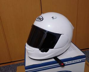 ★アライ　ASTRO GX 　57〜58cm グラスホワイト　スモークシールド付　Arai　アストロ 極美品 ほぼ新品