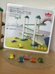 エドインター　森のうんどう会 木のおもちゃ 知育玩具 スロープトイ　カタカタ