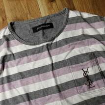 イヴサンローラン Yves Saint Laurent ボーダーtシャツ ライセンス 西川産業 Mサイズ 24-0227fu01【4点同梱で送料無料】_画像3