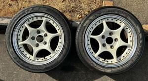 ADVAN アドバン ARS RR ７J-15 ＋38 114.3 5H ADVAN NEOVA AD07 195/50-15付き　2本セット　希少