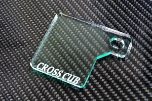 J-52-1 CROSSCUB ガラス調 自賠責ス テッカープレート 厚さ5mm クロスカブ110 クロスカブ50 外装 等の カスタム パーツ