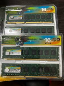Silicon Power製 SP008GBLTU160N02 (DIMM DDR3 -1600 8GB) ×４　デスクトップ パソコン メモリ