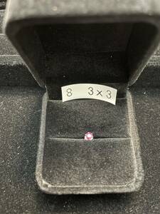  натуральный камень ko Random рубин серьги ⑧ круглая огранка 3mm×3mm с футляром 7 месяц зодиакальный камень в подарок оптимальный. 