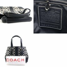 コーチ COACH ハンドバッグ シグネチャー キャンバス/レザー ブラック 55617f_画像10