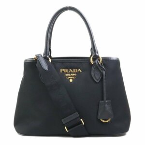 プラダ PRADA ハンドバッグ 斜め掛けショルダーバッグ ナイロン/レザー ブラック e58125g