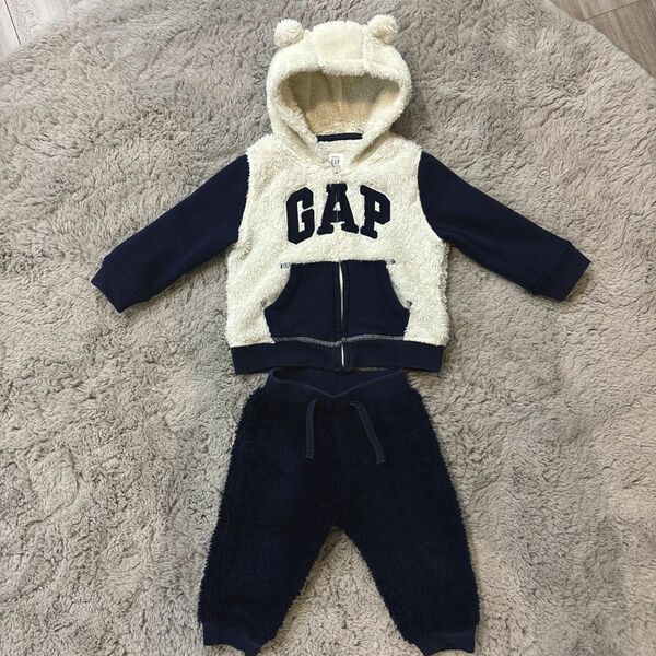 GAP BabyGAP 冬 モコモコ セットアップ 上下セット くま耳