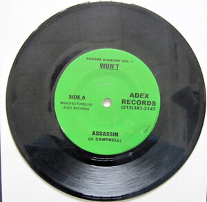 851【Reggae】Reggae Diamond vol.1/ Won't - Assassin./7”/Adex