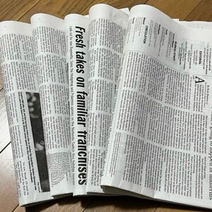 【新品未読紙】英字新聞 見開き40枚 160面分