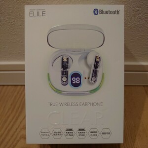 【未使用】 ELILE Bluetooth TRUE WIRELESS EARPHONE CLEAR ワイヤレス イヤホン クリアー