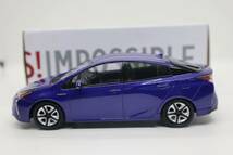 J0938 T　L　 トヨタ・プリウス 1/30スケールミニカー ８W7 ダークブルーマイカメタリック　非売品　PRIUS IMPOSSIBLE 未使用_画像3