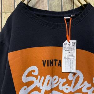 《激レア》Superdry 黒☆Tシャツ S ビッグロゴ j26