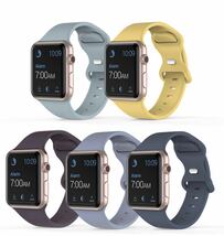 5本セットApple Watch交換バンド、アップルウォッチ バンドシリコン製スポーツバンド42mm 44mm 45mm 49mm セール限定　新色_画像1