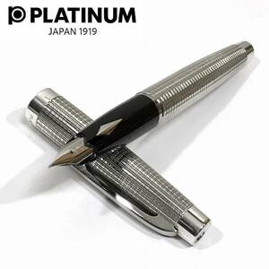 PLATINUM プラチナ ヴィンテージ 万年筆 Pt.ALLOY（P）刻印有り / ペン先 Pt プラチナ / 本体 SILVER シルバー / Vintage fountain pen
