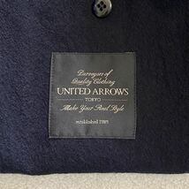 UNITED ARROWS テーラードジャケット Sサイズ 黒 ブラック ユナイテッドアローズ アンコンジャケット ウール素材 春スーツ メンズ_画像8