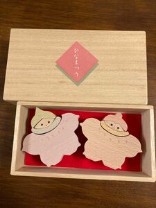 花雛　おひなさまの組み木　女の子の出産祝いにも　天然木