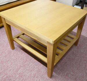 テーブル　サイドテーブル　ナチュラル　木製　ブラウン　正方形　センターテーブル　北欧　北欧デザイン　北欧風　一人暮らし　新生活