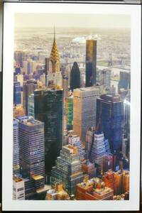 Art hand Auction Art Panel (with frame) Manhattan ART-199D Art Canvas America New York Picture Frame Panel Art Art Painting, tapestry, wall hanging, tapestry, fabric panel