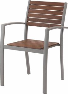 スタッキングチェア　ODS-72GY　天然木　ガーデン　ダイニング　木目　グレー　椅子　チェア　食卓椅子　バルコニー　木　木製