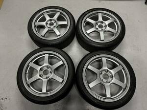 使用期間１ヶ月 タイヤホイールセット J-TECH S6 ダークシルバー 17インチ 7J+38 PCD114.3 5H 205/45R17 ナンカン NS-2 21年製造 スイスポ