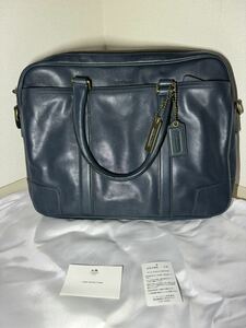 COACH Coach cow leather tote bag business bag briefcase bag 