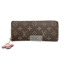 〇〇 LOUIS VUITTON ルイヴィトン モノグラム ポルトフォイユ クレマンス ラウンドファスナー 長財布 M64201 ブラウン やや傷や汚れあり_画像1