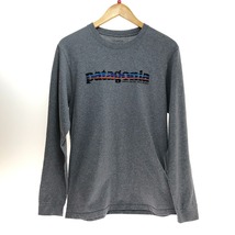 □□ Patagonia パタゴニア 長袖Tシャツ Mサイズ 38964FA16 グレー やや傷や汚れあり_画像1