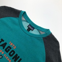 □□ Patagonia パタゴニア 長袖Tシャツ Mサイズ 39484SP17 グリーン×グレー やや傷や汚れあり_画像5