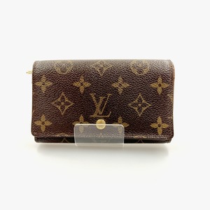 〇〇 LOUIS VUITTON ルイヴィトン モノグラム ポルト モネ ビエ トレゾール 二つ折り財布 M61730 ブラウン やや傷や汚れあり