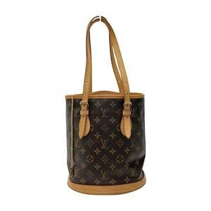 ☆☆ LOUIS VUITTON ルイヴィトン モノグラム プチ・バケットPM M42238 トートバッグ ショルダーバッグ やや傷や汚れあり