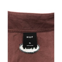 ▼▼ HUF ハフ メンズ チームベースボールシャツ サイズXL エッグプラント やや傷や汚れあり_画像4