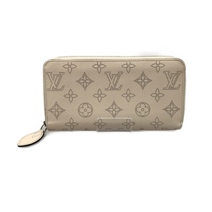 〇〇 LOUIS VUITTON ルイヴィトン マヒナ ジッピーウォレット ラウンドファスナー 長財布 M58878 ホワイト やや傷や汚れあり