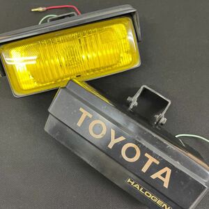 【1円〜】トヨタ 純正 フォグランプ KOITO 114-73585 2個セット イエローレンズ TOYOTA HALOGEN 動作未確認 240216 ◎インボイス対応可◎