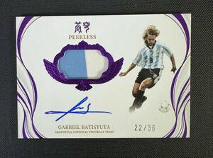 激レア GABRIEL BATISTUTA 2022 FANSMALL ARGENTINA on card AUTO Jersey Patch 直筆サインカード 36枚限定