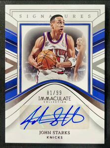 2022-23 PANINI - IMMACULATE COLLECTION BASKETBALL AUTO JOHN STARKS 直筆サインカード /99