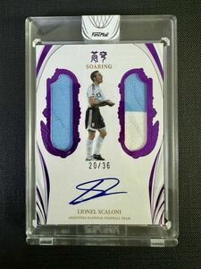 激レア LIONEL SCALONI 2022 FANSMALL ARGENTINA on card AUTO Dual Jersey Patch 直筆サインカード 36枚限定