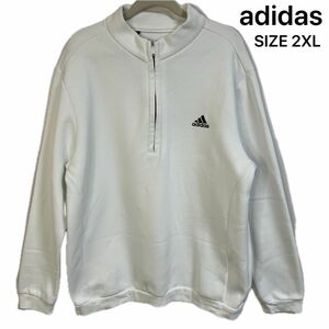 adidas アディダス　トレーナー　ハーフジップ　ゴルフウェア　スウェット　2XL 3L 大きい　スポーツ