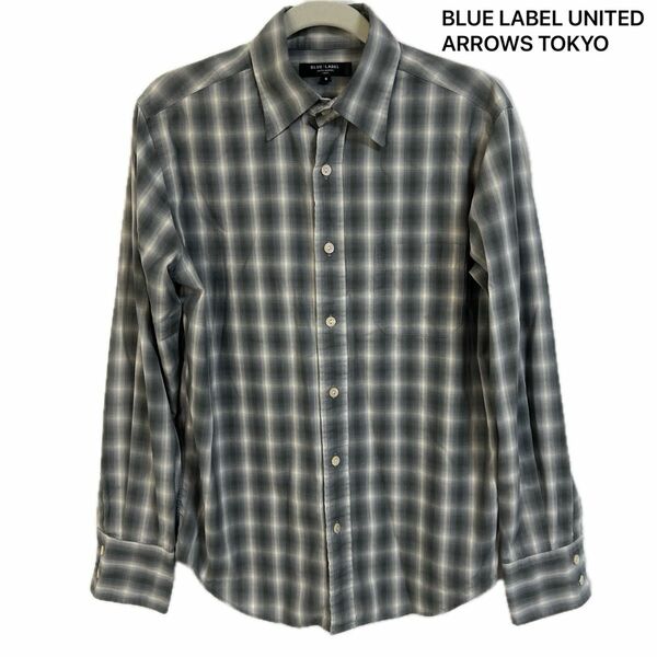BLUE LABEL UNITED ARROWS TOKYO 長袖シャツ　日本製　カジュアルシャツ　チェック　ブラック　ホワイト